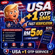 🔥 USA +1 OTP SMS PHONE VERIFICATION — RM5.00 ONLY 🔥
