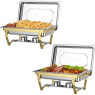Chafing Dishes for Buffet Set: Chafers for Catering - Chafing Dish Buffet Set with Lids | Chafers an
