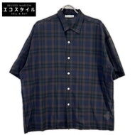 Soft Hyphen MGMFB241210 棕色格紋薄紗短袖襯衫 03 [二手]