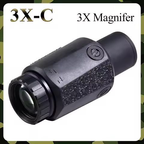 3X-C Magnifier Sight Tactical Hunting 3X Scope Red Dot Combo Accessories Optics HD Telescope Collima