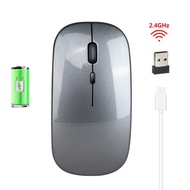 Wireless Mouse Computer Bluetooth-compatible Mouse Silent Rechargeable Ergonomic Mouse 2.4Ghz USB Optical Mice For Laptop PC