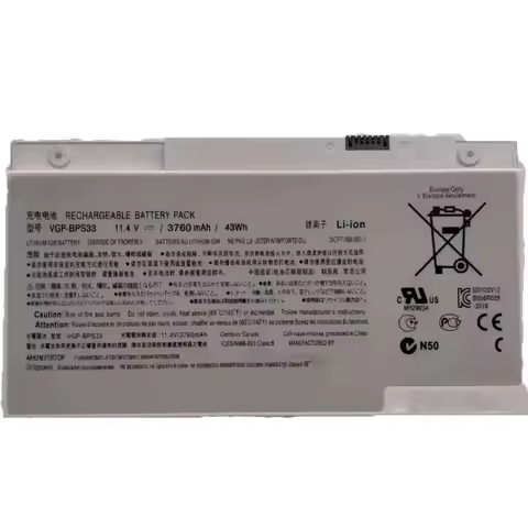VGP-BPS33 11.4V 3760mAh 43Wh Laptop battery For Sony VAIO SVT-14 SVT-15 T14 T15 BPS33 SVT1511M1E