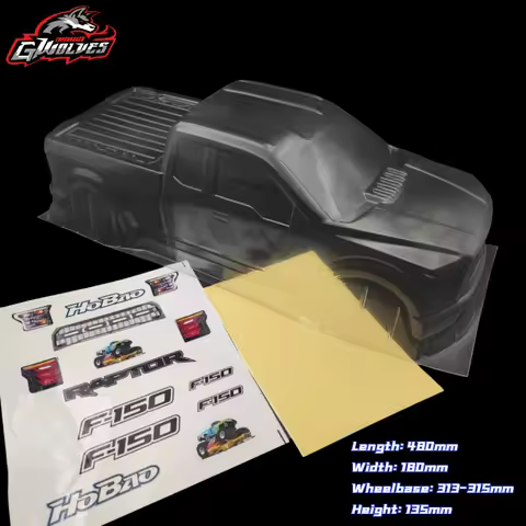 High Quality 1/8 RC PC F150 Raptor Shell Body 313mm Wheelbase For HOBAO OP-0125N RC Monster Truck Cr