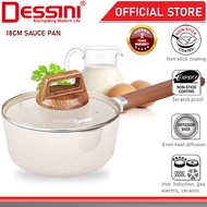 DESSINI ITALY 18CM Maifan Stone Sauce Pan Induction Non Stick Milk Pot Frying Pan Casserole Bowl Coo