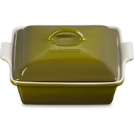 Le Creuset Stoneware Heritage Shallow Square Casserole​2qt.(9"), Olive