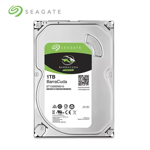 Seagate 1TB BarraCuda Desktop PC HDD SATA 6Gb/s 32MB 7200RPM Cache 3.5-Inch Internal Hard Drive (ST1