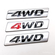 Emblem Ekor Kereta Logam 4WD Pelekat Kereta Pacuan Empat Roda Sesuai untuk Pengubahsuaian Pelekat Ke