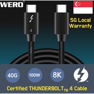 WERO THUNDERBOLT 4 Cable [THUNDERBOLT Certified]  [Local Seller Warranty]