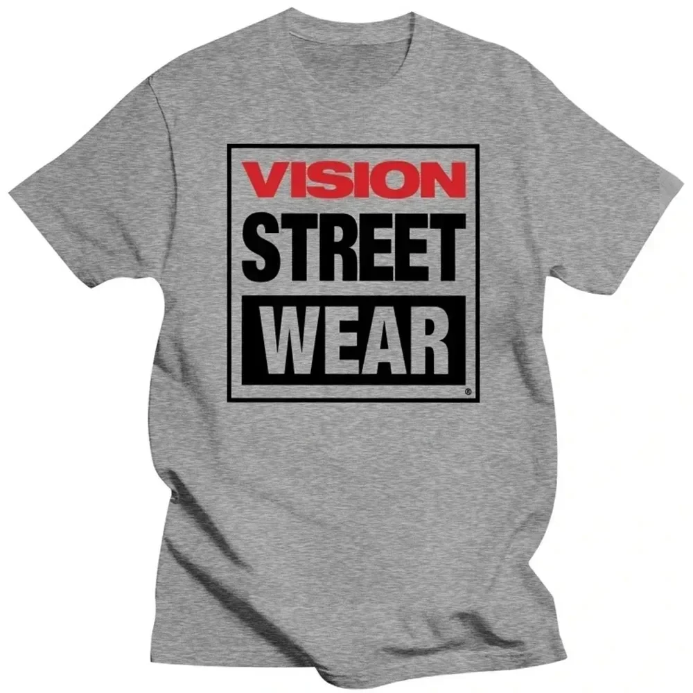 Cotton Men Women Vision Street Wear T-Shirt Vision Street Wear T-Shirt Blanks Vintage Summer Top Fit