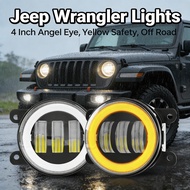 yellow Wrangler Angel suitable white fog lights LED 4-inch yellow