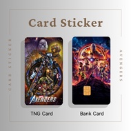 AVENGERS CARD STICKER - TNG CARD / NFC CARD / ATM CARD / ACCESS CARD / TOUCH N GO CARD / WATSON CARD