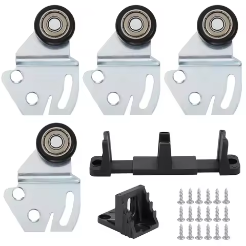 A88E-Replacement Hardware For Sliding Closet Doors- Top-Hung Door Roller Kit Featuring 1-Inch Convex