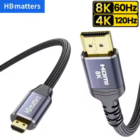 8K Micro HDMI Cable HDMI 2.1 Micro HDMI to HDMI Cable HDR Earc Bi-directional HDMI to Micro HDMI cab