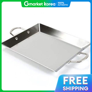 Griddle Pan Stainless Steel Stir-Fry Pan Griddle Cooking Pan Square Pan Grill Pan Gopchang