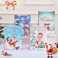 Christmas Gift Bag Cartoon Santa Claus Handbag Christmas Eve Candy Paper Bag Apple Packaging Bag Christmas Gift Decoration