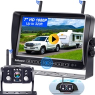 RV Backup Camera Wireless Easy Hookup: Plug and Play for Furrion Pre-Wired Mount Recording 4 Channel