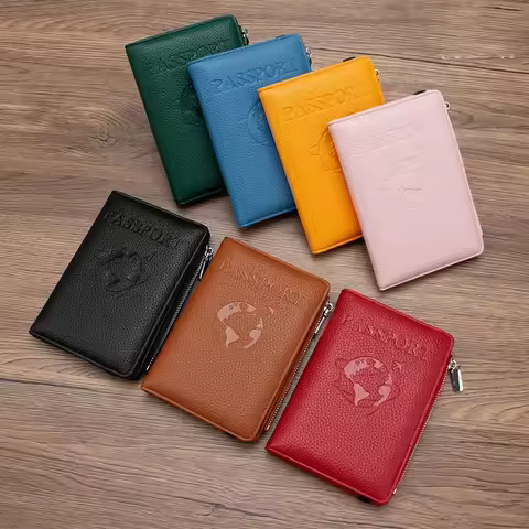 RFID Anti-theft Passport Holder Bag Passport Clip Multifunctional Travel Wallet Storage Document Bag