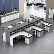 Employee 6 Desk 4 People Office Combination Simple Table Double Staff Desk Table Chair Company Offic