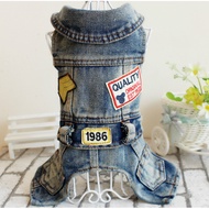 Bei Pet Pet Clothes Four-legged Denim Spring Summer Autumn Teddy Bichon Dog Clothing Poodle Jumpsuit