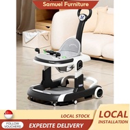 DF Baby Walker With Anti O-Shaped Legs Walker For Baby Hand Push Adjustable Walker Rollover Foldable