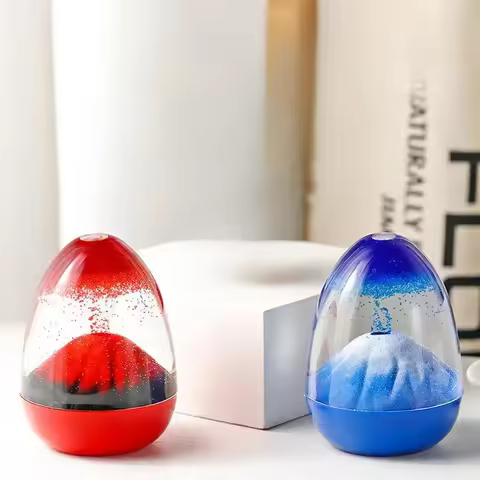 Italy Vesuvius Eruption Suspended Oil Drop Hourglass Creative Water Liquid Volcanic Eruption Ornamen