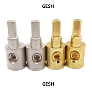 GESH Car Speaker Wire Terminal, Gold Silver Pure Copper Car Audio Connector, 0GA 4GA 8GA Wire Reduce