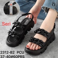 Women's Two-Strap Rubber Chain Sandals Balance / 2312-b2