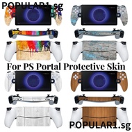 POPULAR Handheld Console Skin, Anti Fingerprint Scratch Resistant Gamepad Sticker, Game Accessories PVC Multiple Patterns Protective Film for Playstation 5 Portal