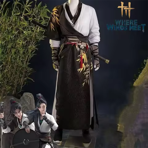 Game Where Winds Meet Young Master Adult Cosplay Costume Hanfu Wuxia Jianghu Clothes Battle Uniform 