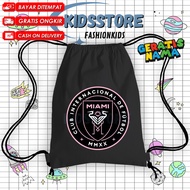 (BISA COD) Tas Serut String Bag Anak Inter Miami FC Free Nama / Tas Serut Cordura Ransel Klub Inter 