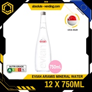 EVIAN ARAMIS Mineral Water 750ML X 12 (GLASS)