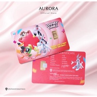 AURORA ITALIA (0.5g) 999.9 Looney Tunes Happy Birthday Limited Edition Gold Bar 乐一通生日快乐 纯金足金片