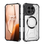 OnePlus 15/13/13R/Nord 5/4/Ace 5 Pro Magnetic Armor Case PC+Soft TPU Transparent Rugged Cover