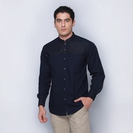 Casella Men's Long Sleeve Koko Shirt | Hassan Horizontal Koko Shirt 9973 Navy