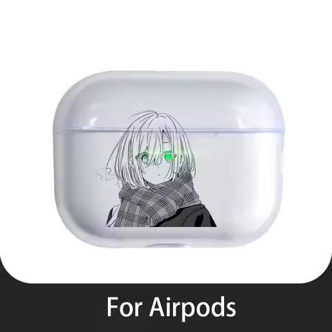 Japan Anime Gentle Girl Transparent Case for Airpods Pro 3 2 1 4 Protective Case Cute Cartoon Airpod