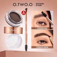 O.TWO.O 2 In 1 Eyebrow Cream & Bow Wax With Brush Eyebrows Cosmetics 3 Colors
