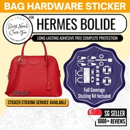 [𝐁𝐍𝐂𝐓👜]💛 Hermes Bolide Bag Hardware Protective Sticker | Full Coverage Bespoke Fitting Seal/Film | R