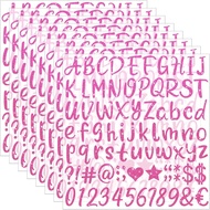 648 PCS Pelekat Huruf Pelekat Abjad Berkilauan Pelekat Sendiri Vinyl Kalis Air Huruf ABC Kecil untuk