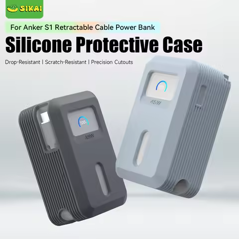 SIKAI Silicone Case for Anker Power Bank 45W S1 10000mAh A1685 Dustproof Soft Protective Cover Porta