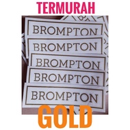 Brompton Gold Sticker / Brompton Frame Sticker