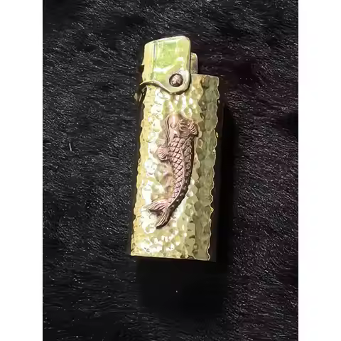 1 brass classic design lighter box cover, suitable for BIC J3/J5 lighters retro lighter box high-end