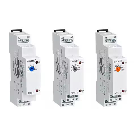 Best TBT5-3/2 din rail time relay 24-240V AC/DC universal voltage relay 220v newly time relay relay 