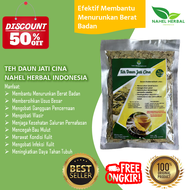 Obat Peluntur Lemak Herbal Super Ampuh BPOM Tanpa Olahraga Teh Pelangsing Nahel Daun Jati Cina 40g H
