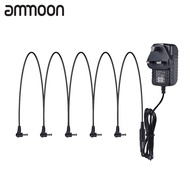 [ammoon]9V DC 1000mA 5 Way Guitar Effect Power Supply Adapter Cable Negative Inside Positive Outside