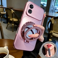Case for OPPO Reno 8t a18 a38 4g a78 a58 a98 a60 a17 a2x a17k 5G Latest metal paint bracket TPU glit
