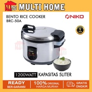 NIKO Rice Cooker / Penanak Nasi BRC-50A Body Stainless Steel Kapasitas Besar 5 Liter