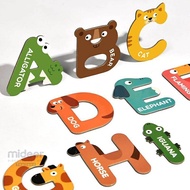 ตัวอักษรแม่เหล็ก ลายสัตว์ ลายผักผลไม้ LETTER &amp; NUMBER MAGNET Mideer 2WinBookToys