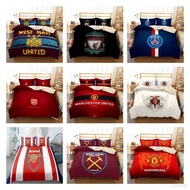 AM MUN AC Milan Liverpool Paris Saint-Germain Arsenal West Ham United Bedsheet pillow case 3IN1 Sheet Pillowcase MA