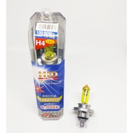 Yellow Glass Bulb H4 12V Light 100/90W 6000K B-TECH 1 Pair Halogen H4