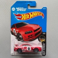 Hotwheels Nissan Skyline GTR R34 RED NFS